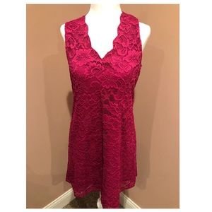 Fucshia lace dress